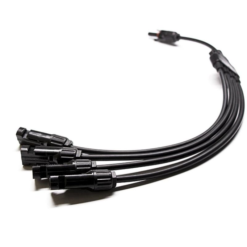 Photovoltaic Systems IP68 Rated 4 Way Mc4 Cable Connector