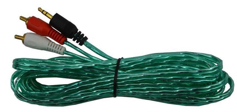 3.5mm-2/3RCA Audio Video Transparent Cable RCA Cable