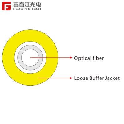 Indoor Round Aramid Cable GJFJV High Dense Fiber Packed 4 Core Fiber Optic Cable
