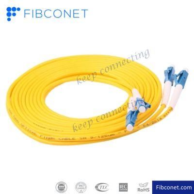 FTTH Single Mode 9/125 Duplex LC/Upc LC/Upc PVC LSZH Fiber Optic Patch Cord/Fiber Jumper/Patchcord