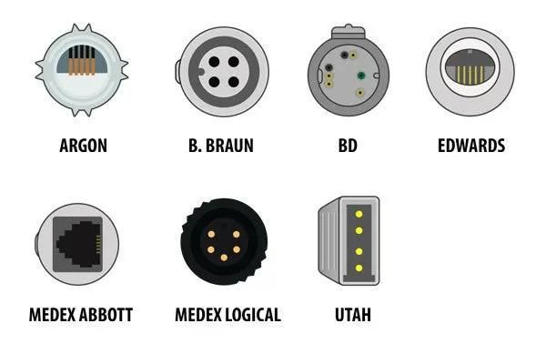 Compatible Spacelab -Utah Invasive Blood Pressure Transducer Adapter Cable