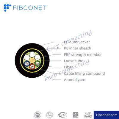 FTTH Outdoor 12 Core G657A1 G657A2 Fiber Optic ADSS Cable All Dieletric Self-Supporting Aerial Cable
