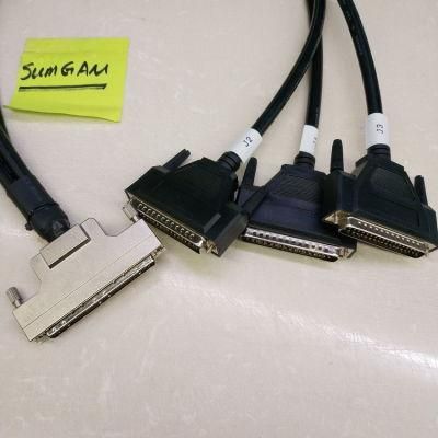 Customized Multiconductor Cable with Shield Conn SCSI Cable 100pin to D-SUB Cable 25ping