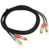 Guitar Cable Nylon 10FT 1/4 Inch 6.35mm Gold Straight Ts to Ts Electric Guitar and Bass Audio Cord Professi