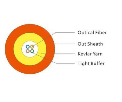Fcj Opto Tech Round Indoor Cable GJFJV 1core 0.9mm Tight Buffer Indoor Fiber Optic Cable for Fiber Patch Cord