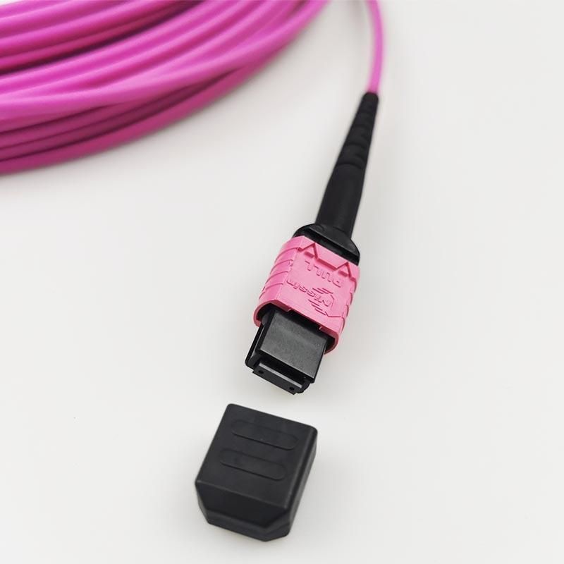High Quality Om4 12 Cores Fiber Optic Cable MPO Optic Patch Cord