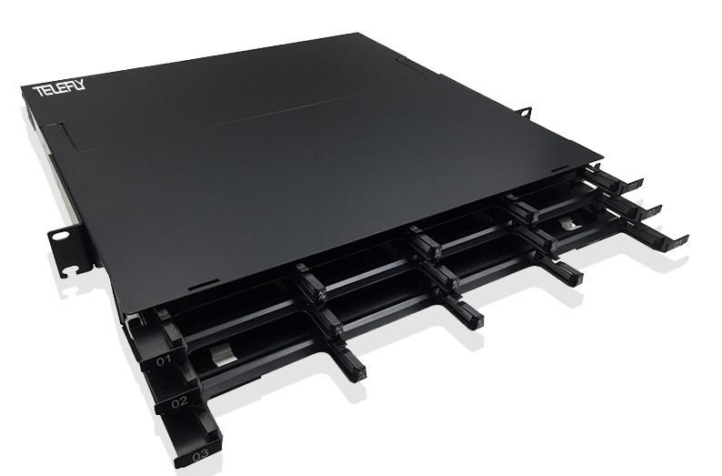 High Density 1u 144 Core MPO Jumper Optical Distribution Frame Fiber Box Suit for 19" Rack