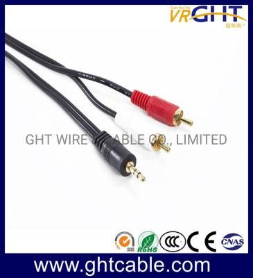 1.8m 3.5mm-2RCA Male to Male Audio Cable