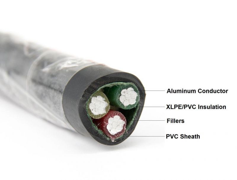 LV 3X120mm2 PVC XLPE Insulated Aluminum Electrical Power Cable