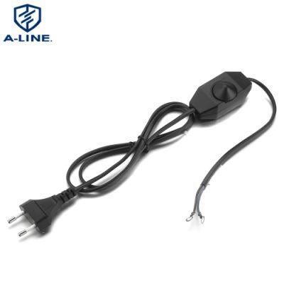 European Type 2 Pins Salt Lamp Power Cord with Switch