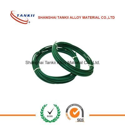 Green white thermocouple wire KX with silicone resin insulation