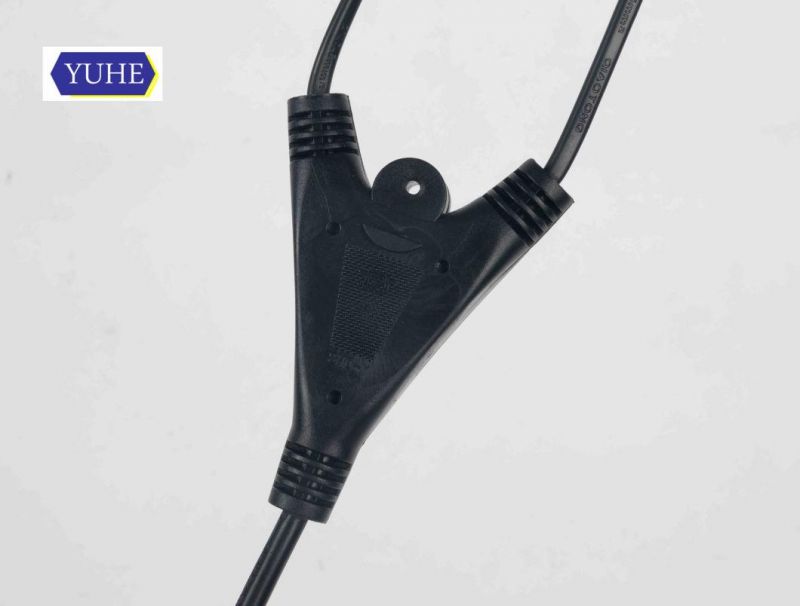 18AWG 3 Lead UL Plug Cable with Y Distributor and IEC C8 Connector