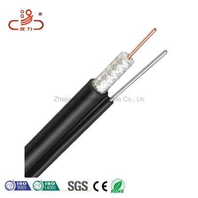 Shield Coaxial Cable with Steel Messenger Rg59