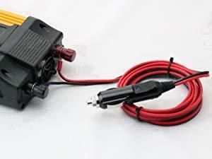 12V 24V Heavy Duty 16 AWG 15A 20A Male Plug Cigarette Lighter Adapter Power Supply Cord with 1 Meter 3.3 Feet Cable Wire