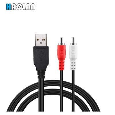 USB Cable a Male to Doubl RCA Male, AV Adapter Cable for TV/Mac/PC, USB 2.0 Cable,