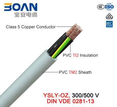 Ysly-Oz Control Cable, 300/500 V, Flexible Cu/PVC/PVC (VDE 0281-13)