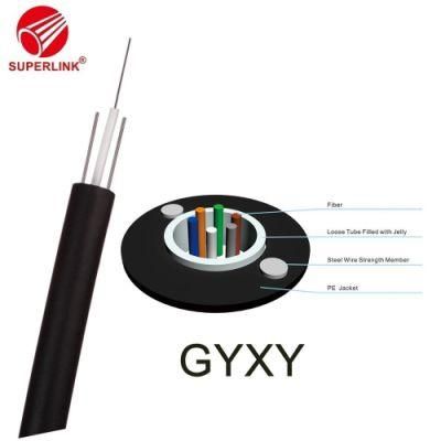 GYXY Unitube Black Bulk Fiber Optic Cable Unarmored 12 Cores G652D GYXY Fiber Optical Cable