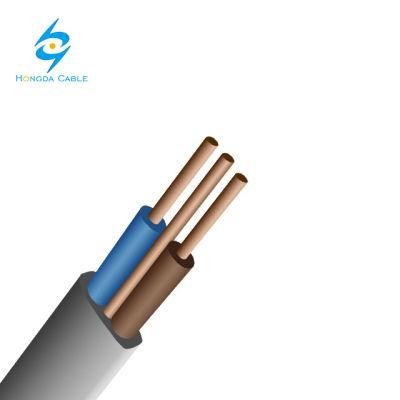 Flat Electrical Cable 2X2.5+1.0mm 3 Core 2+E Solid Flat Wire Power Cable