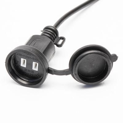 Power Cord NEMA 1-15r Plug AC Power Cable Sjtw 1 18/3 Water Resistant