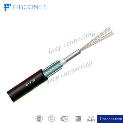 FTTH Outdoor 2-48 Core Fiber GYXTW Cable Central Loose Tube Armored Cable