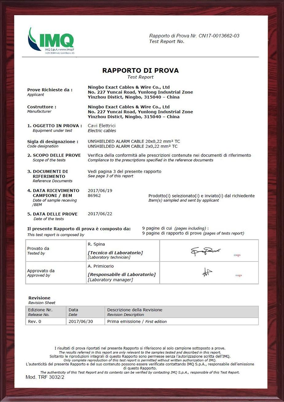 Italy Market 4x0.22 + 2x0.50 SHIELDED ALARM CABLE