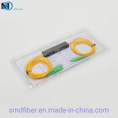 1X2 FC/APC PLC Fiber Optic Splitter Fbt Coupler