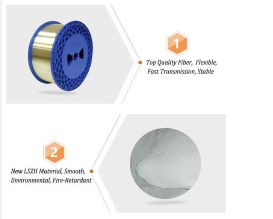 2 Fiber Singlemode G657A2, Gepon FTTH Drop Cable Fiber Optic Cable