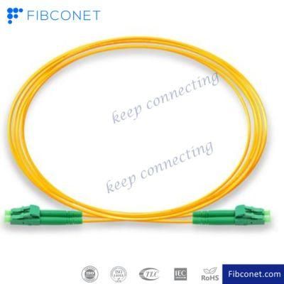 FTTH Single Mode 9/125 Simplex LC APC LC APC PVC LSZH Fiber Optic Patch Cord Cable Cord with Connector