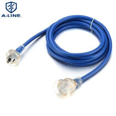 Transparent Australia Three Pins Extension Cord