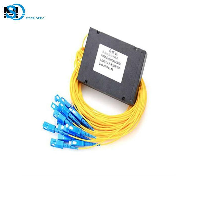 1X16 PLC Splitter Fiber Optical PLC Splitter FTTH FTTB ABS Box