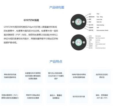 Small Outer Diameter Light Weight Fiber Optic Cable Gyxtzw