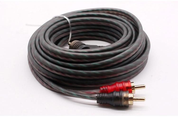 RCA Cable for 2 Channel Male to Male Pure Copper Car Audio RCA Cable 5m