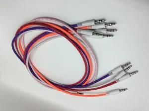 3.5mm Stereo Braided Audio Cable with Multi Color