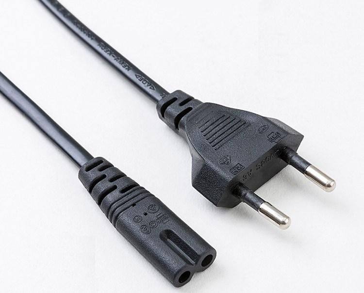 EU 2pin Power Cord EU Plug to IEC C7 for Home Appliance 2*0.75 mm2 Power Cable