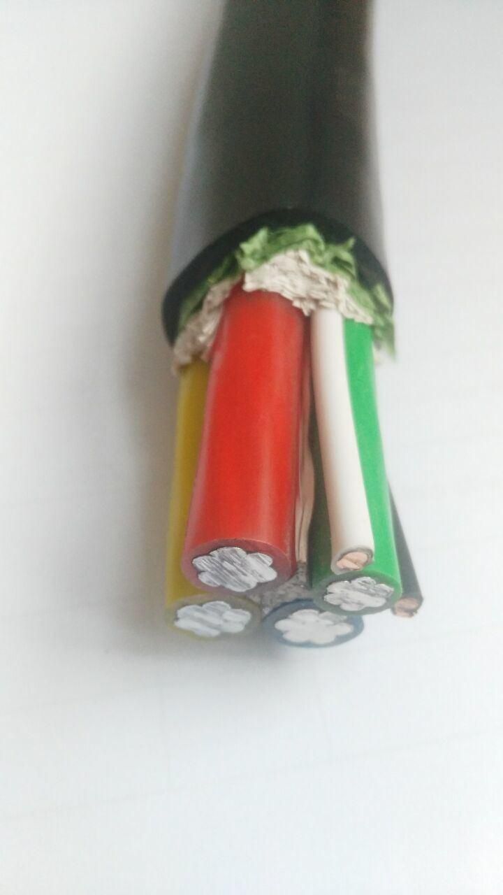 Underground Aluminium Cable 3*4+1*6+2*12AWG 3*2+1*4+2*12AWG Al Xlp PVC 600V