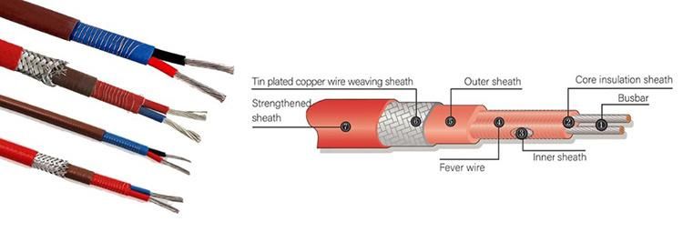 Three Phase Constant Wattage Pipe Heating Cable Trace Heating Constant Wattage Parallel Circuit