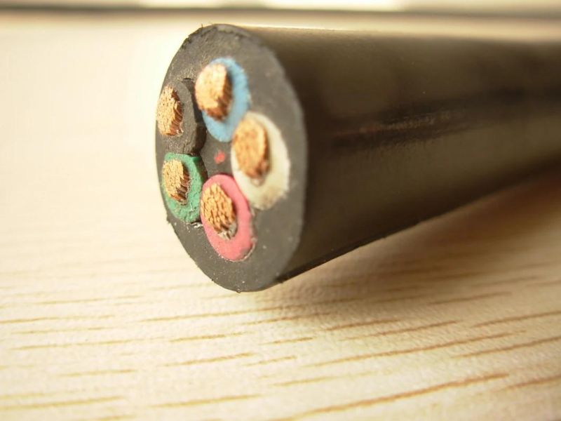 H07RN-F Flexible Cable 450/750V Rubber Sheathed Black Color Cable