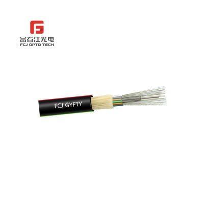 1~288core G652D Optical Outdoor Self-Support Steel Wire/All Dielectric Aramid Yarn Armor Double Jacket GYFTY Optic Fiber Drop Cable