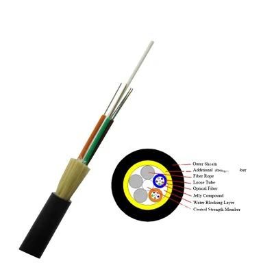 Outdoor Aerial ADSS Singlemodo G652D 120m Spam All Dielectric Self Supporting Fiber Optic Cable