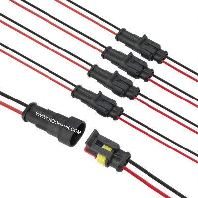 2/4 Pin Way Waterproof Automotive Harness Cable Wire with Connectors Suitable for Automotive and Transport