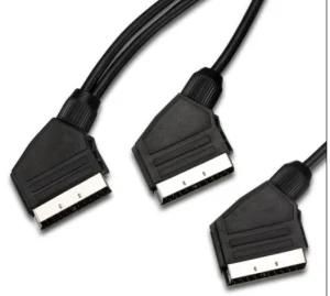 Scart Cable 21 Pin Scart Plug 1 to 2 (KB-SC02)