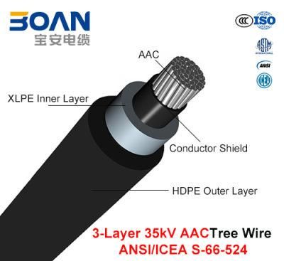 Tree Wire Cable 35 Kv 3-Layer AAC (ANSI/ICEA S-66-524)