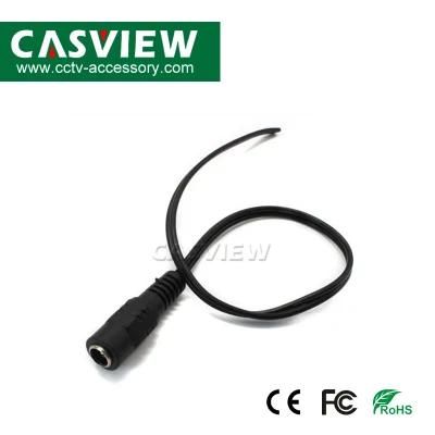 DC Plug Female Cable 5.5X2.1mm CCTV DC Power Connector Black Flexible Cable to Connect LED Strip Power Camera Video Cable