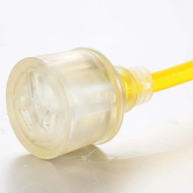 OEM/ODM Factory Wholesale SAA 15A AC Australian Transparent Extension Power Cord with LED Light