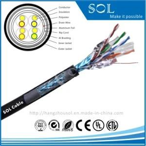 Network Communication Double Shielded Double Jacket SFTP Cat5e Cable