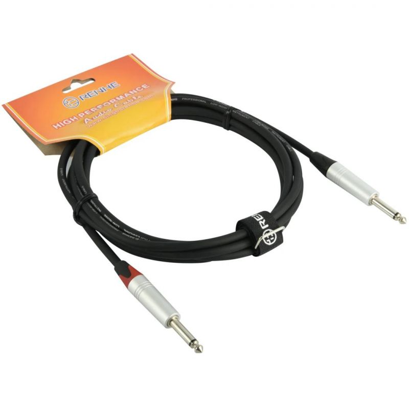 Guitar Cable Nylon 10FT 1/4 Inch 6.35mm Gold Straight Ts to Ts Electric Guitar and Bass Audio Cord Professional Instrument Wire OFC CCA 22/24 AWG Guage Colors