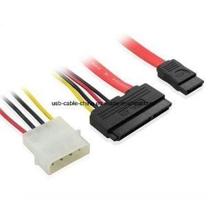 SATA Data Cable-SATA 22pin--SATA 7pin+Molex 4pin