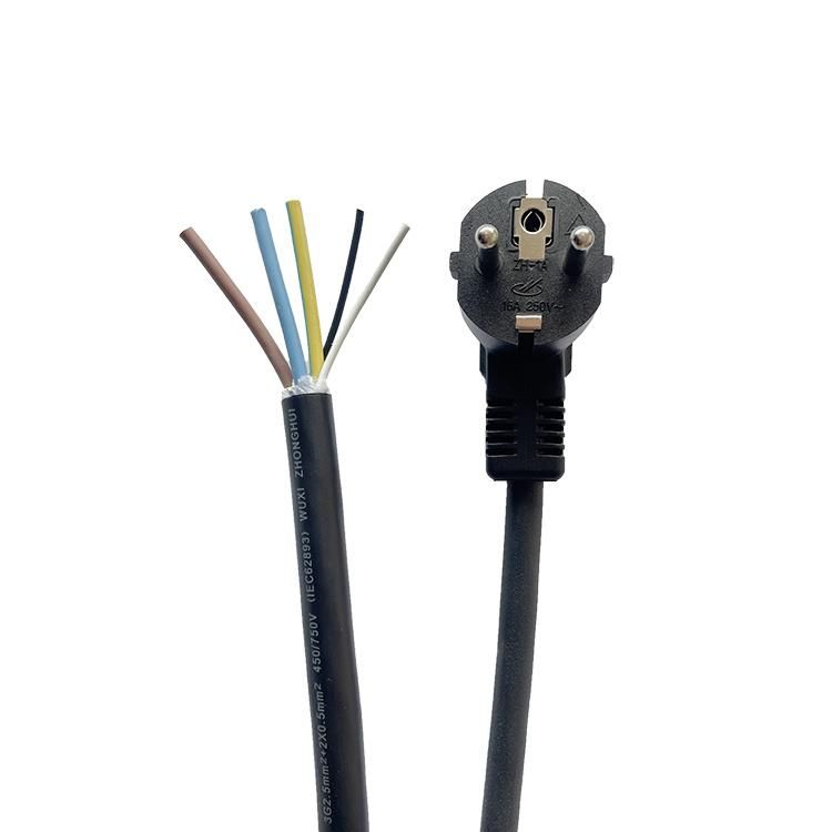 TUV Certified EV Schuko Plug Inside Temperature Sensor Match to TPU Cable H07bz5-F 3G2.5mm² +2*0.5mm²