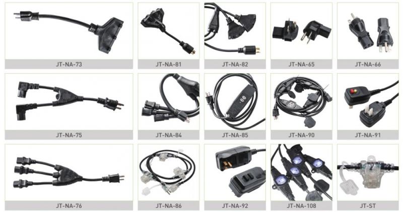 USA American and Canada 110V UL NEMA 5-15 Power Cord UL
