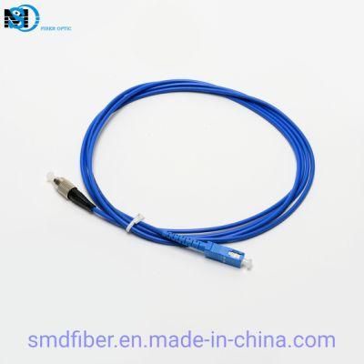 FC/Upc-Sc/Upc Armored Fiber Optic Patch Cord Sm Sx 3.0mm PVC